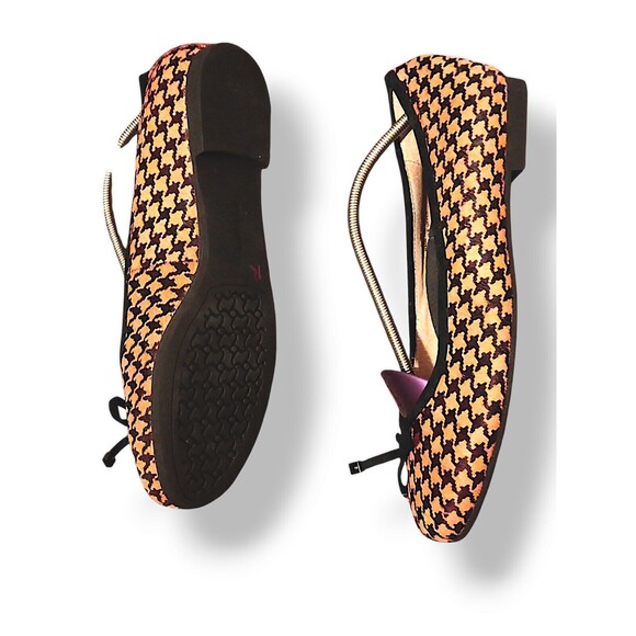 Propet Emma Tan Black Houndstooth Pony Hair Ballet Flat Shoes Womens 11A Casual - Picture 2 of 5